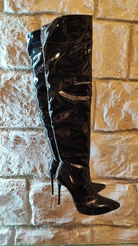 Lack damenschuhe mega stiefel - lack,