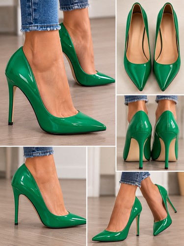 Damen pumps grün lackoptik - damen,