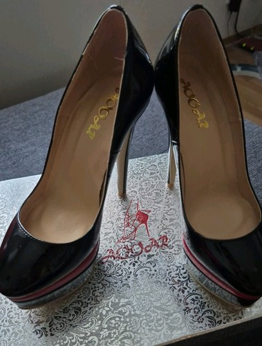 Pumps high heels - high, rot-schwarz