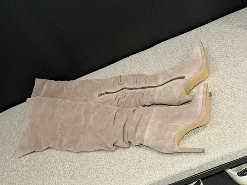 Beige overknee stiefel 37 - overknee-stiefel,