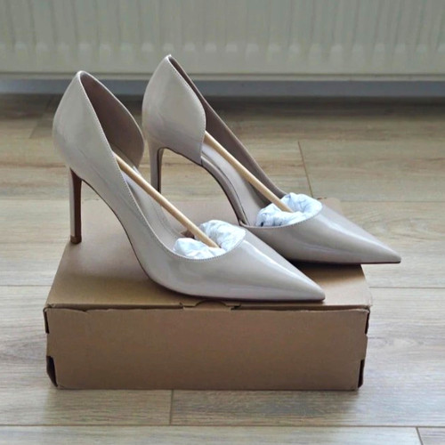 Mng damen pumps leder beige - leder,