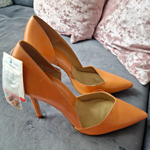 Zara damen pumps beige leder - pumps,