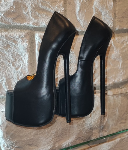 Extrem schwarze plateau pumps - schwarze,