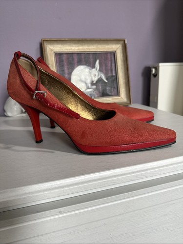 High heels rot glitzer semper - high,